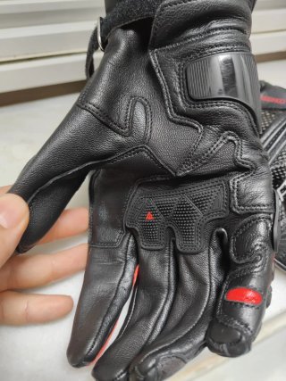 Guantes Dainese Druid 4 Moto Cuero Negro Rojo