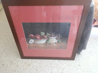 Cuadro Frutas Manzanas y Uvas