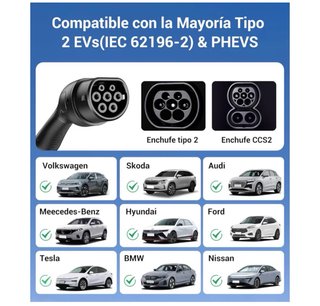 Cargador Coche Eléctrico 3,7kW 7m
