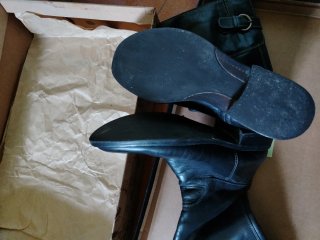 Stivali neri in pelle donna