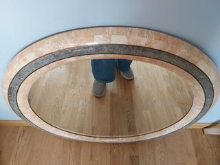 Consola recibidor mármol y madera