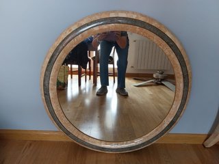 Consola recibidor mármol y madera