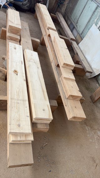 Madera de pino para construcción