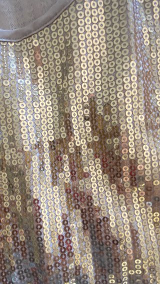 Top Paillettes Oro Taglia Unica