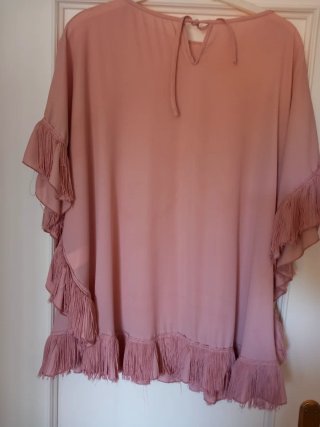 Blusón mujer con flecos talla única