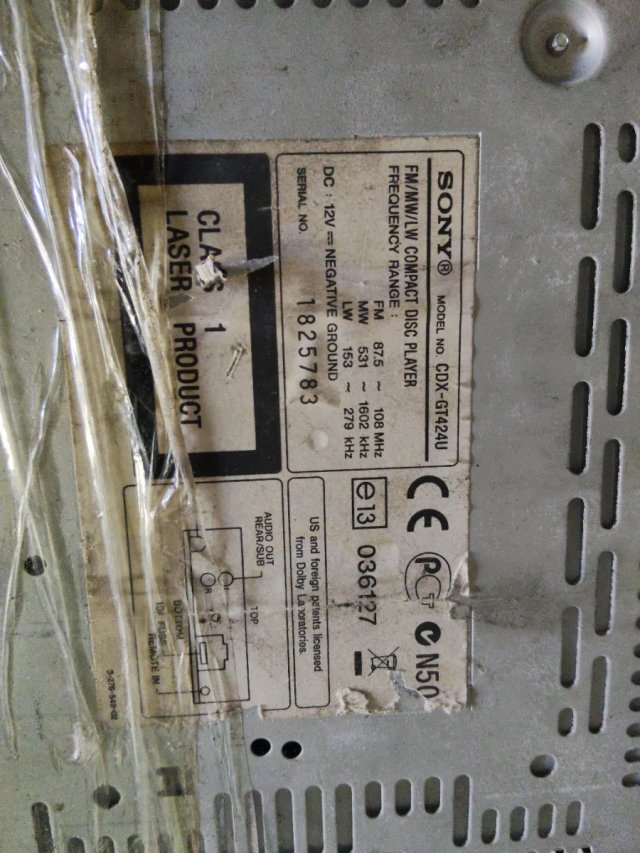 Radio CD Sony Coche USB AUX