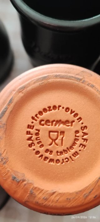 11 Vasitos Cerámica Negros de Cermer