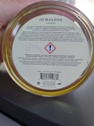 Diffusore Jo Malone Orange Blossom 165ml Nuovo