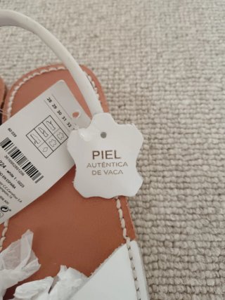 Alpargatas de piel blancas talla 34