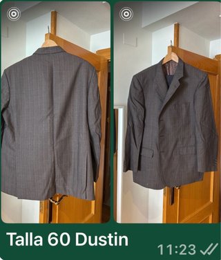 Traje Dustin Talla 60 Marrón Rayas