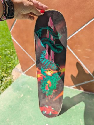 Patineta skate diseño dragón