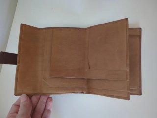 Billetera original Loewe Vintage Cuero Marrón