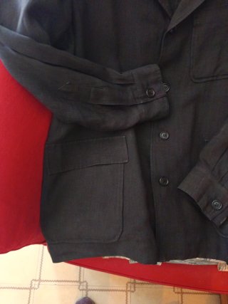 Americana sastre lino negra T54