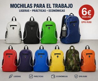 Mochilas EPIS RUBI - Ligeras y Económicas