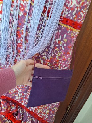Traje Flamenca tirantes rojo y morado
