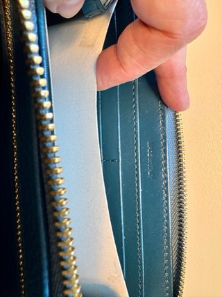 Cartera Monedero Burberry Azul Teal