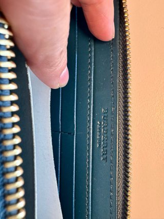 Cartera Monedero Burberry Azul Teal