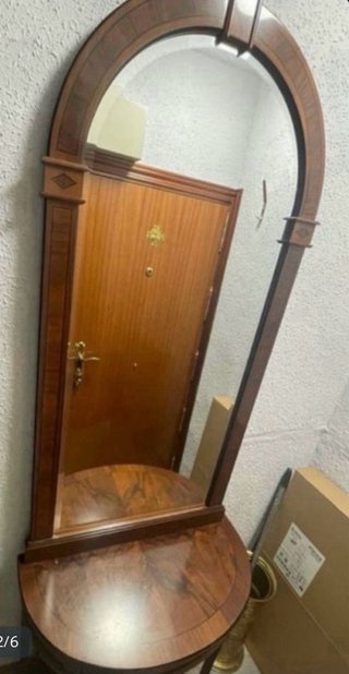 Tocador Vintage Madera y Cristal