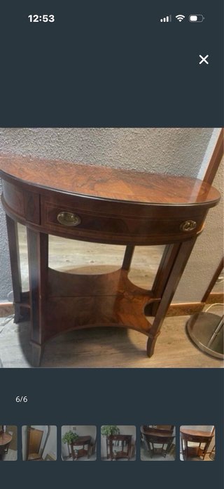 Tocador Vintage Madera y Cristal