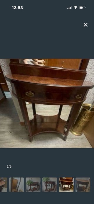 Tocador Vintage Madera y Cristal