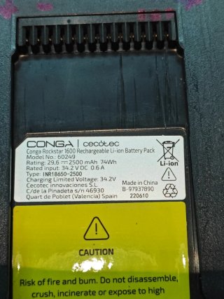 Cuerpo Aspiradora Conga Rockstar 1600