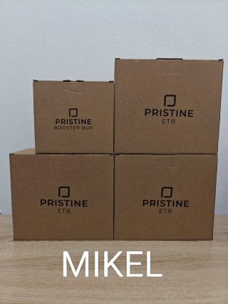 3 Acrílicos ETB + 1 Booster Box para Mikel