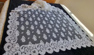 Mantilla Fallera Adulta Blanca