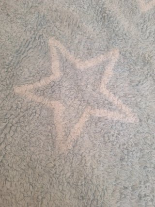 Alfombra infantil estrellas azul y blanco
