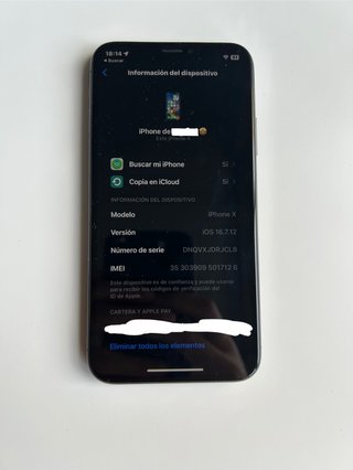 iPhone X 256GB Gris Espacial (100% Capacidad)