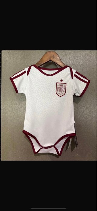 Body bebé España blanco y rojo