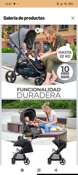 Silla de paseo Kinderkraft negra