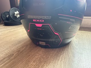 Casco Scorpion EXO 390 Negro Mate Rosa Talla S