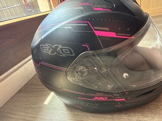 Casco Scorpion EXO 390 Negro Mate Rosa Talla S
