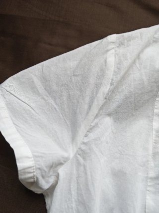 Blusa blanca algodón manga corta jaretas