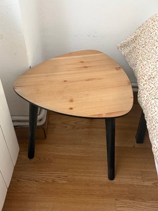 Mesita auxiliar madera y metal