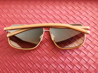Gafas de sol Jimmy Choo doradas y marrones