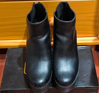Botines negros plataforma cremallera
