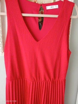 Vestido  para eventos Mango Rojo Talla M