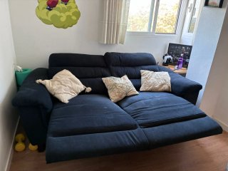 Sofá relax motorizado tela Azul oscuro