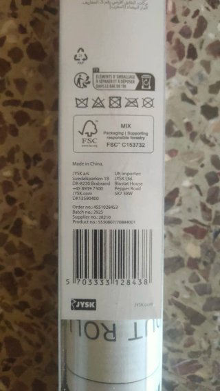 Estor Enrollable JYSK Gris Claro 45x170 NUEVO