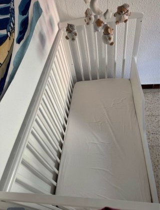 Cuna convertible blanca 120x60