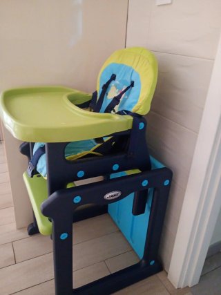 Trona para bebé azul y verde