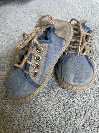 Zapatilla niño lona y esparto talla 24