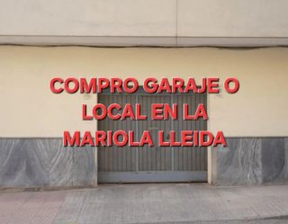 Garaje local La Mariola