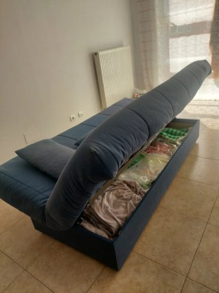 Sofá Cama Gris Tela