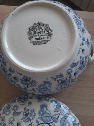 Sopera Bryony Grindley Porcelana Azul y Blanca