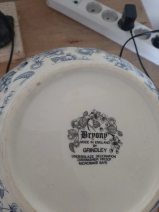 Sopera Bryony Grindley Porcelana Azul y Blanca