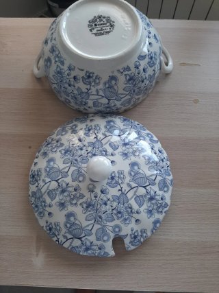 Sopera Bryony Grindley Porcelana Azul y Blanca