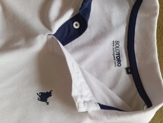 Polo TORO blanco con toro bordado