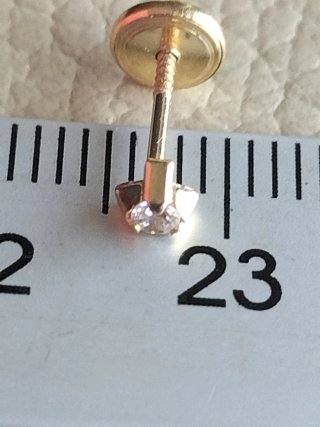 Pendientes bebé/niña oro con circonita